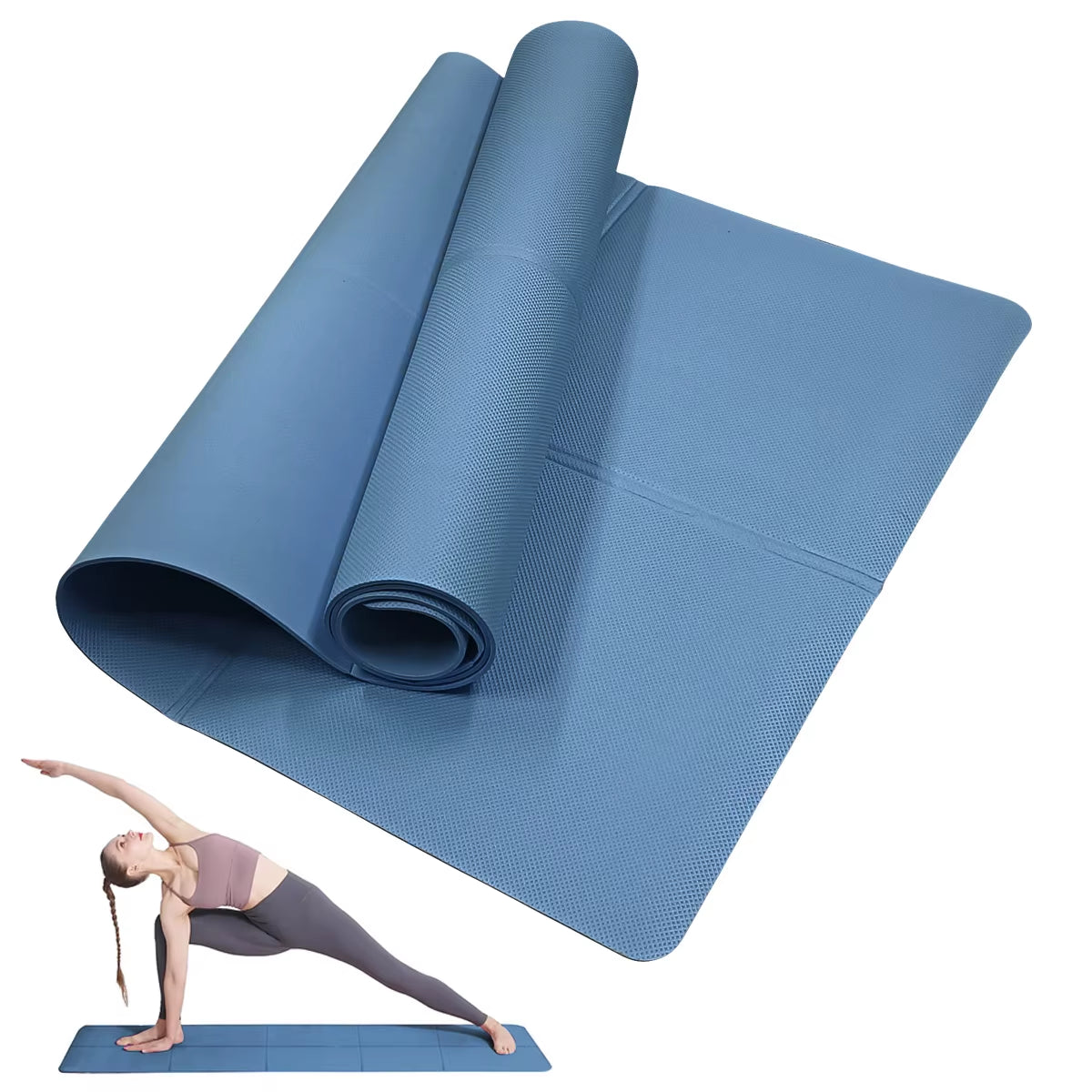 Yoga Mat Sports Fitness EVA Comfortable Foam 4Mm Thick Yoga Mat Sports Yoga and Pilates Gymnastics Mat