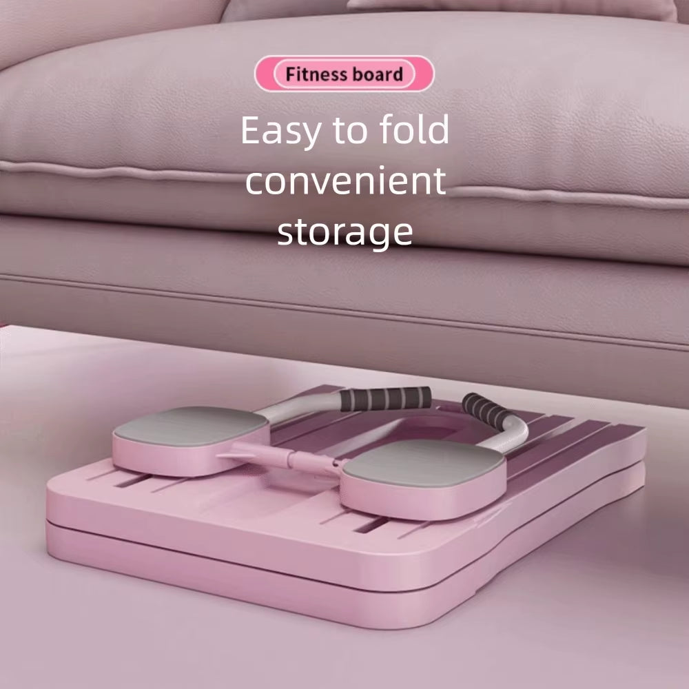 Leg & Arm Toner Fitness Abdominal Exercise Board with Tension Rope Adjustable Home Exercise Equipment Multifunctional Portable