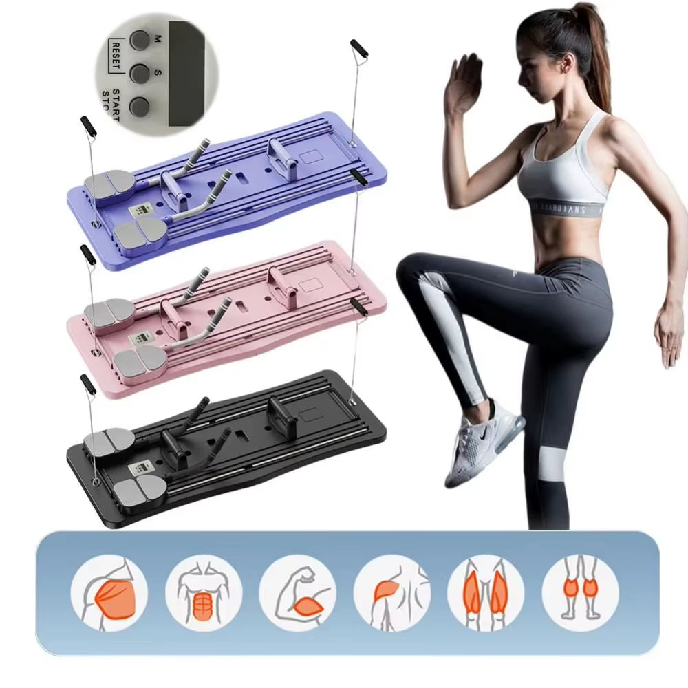 Leg & Arm Toner Fitness Abdominal Exercise Board with Tension Rope Adjustable Home Exercise Equipment Multifunctional Portable